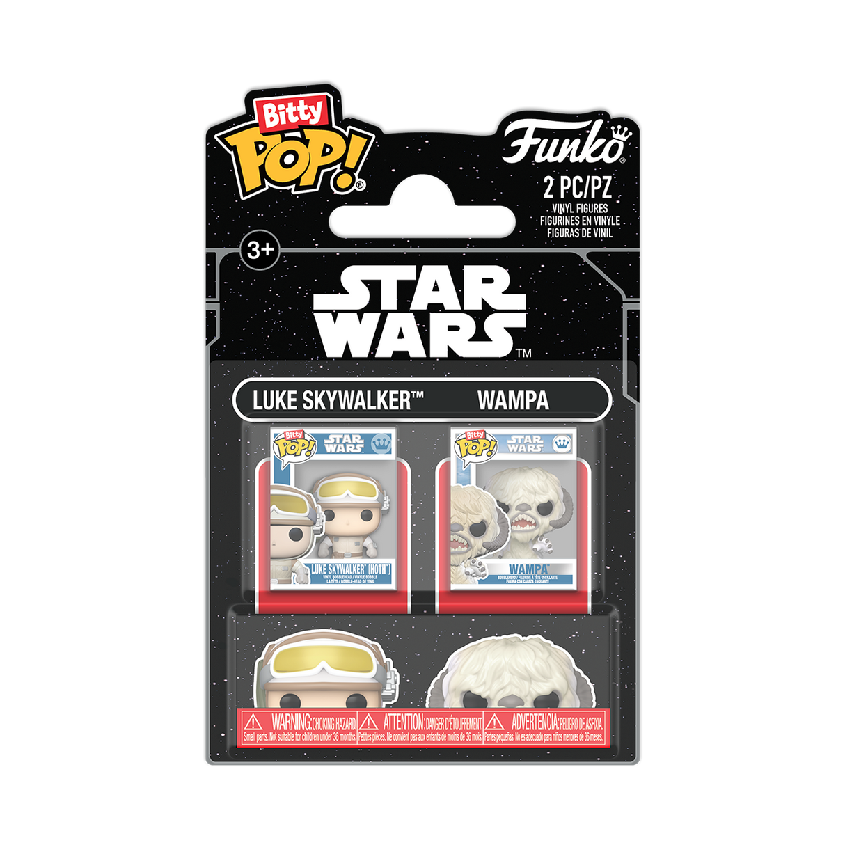 Funko Bitty Pop! Star Wars: Luke Skywalker (Hoth) and Wampa 2-Pack