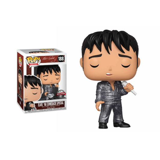 Funko Pop! Rocks: Elvis Presley - Elvis '68 Comeback Special 188 - Special Edition (Diamond)