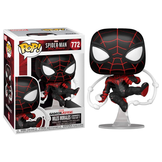 Funko Pop! Marvel: Spider-Man Miles Morales - Miles Morales Advanced Tech Suit 772 (Caja con Detalles)