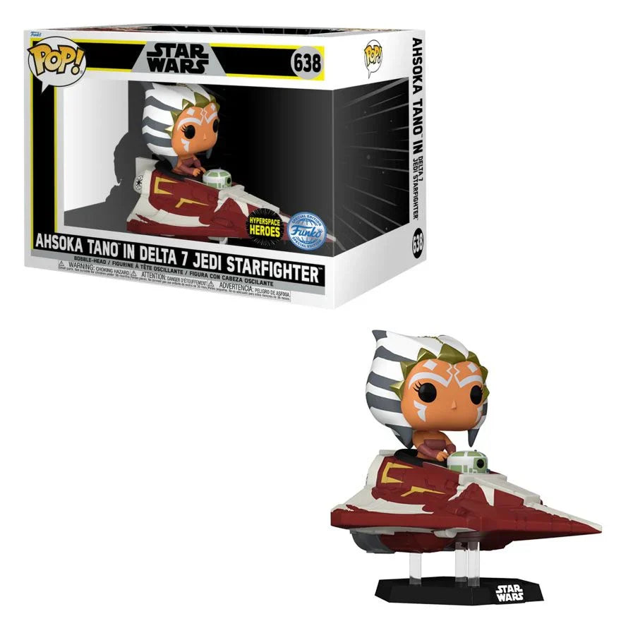 Funko Pop! Star Wars: Star Wars - Ahsoka Tano in Delta 7 Jedi Starfighter 638 - Amazon Exclusive (RIDE)