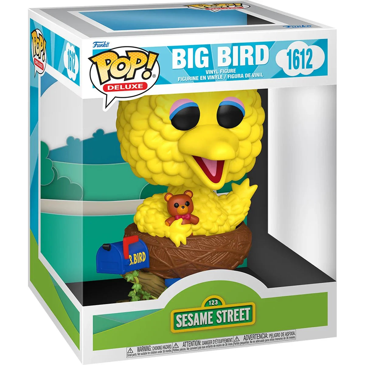 Funko Pop! Television: Sesame Street (Plaza Sesamo) - Big Bird in nest 1612 - Deluxe