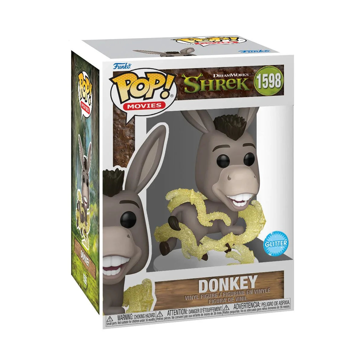 Funko Pop! Movies: DreamWork's 30th Anniversary | Shrek - Donkey 1598 (Glitter)