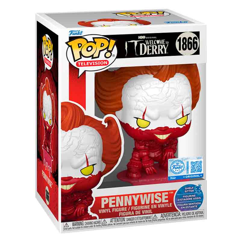 Funko Pop! Terror: Welcome to Derry (It) - Pennywise Bloody Shelf Sitter 1866 - EED Exclusive