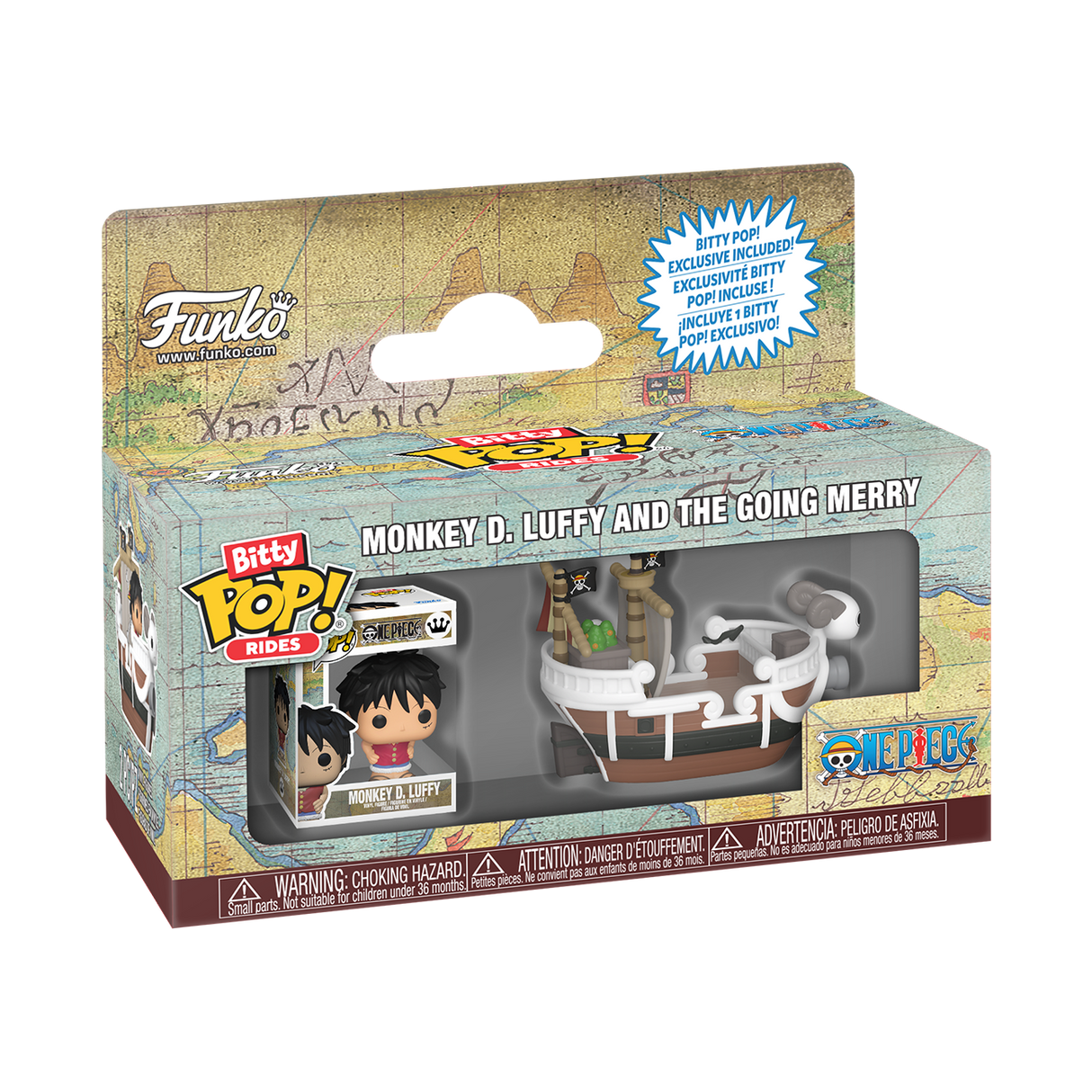 Funko Bitty Pop! Anime: One Piece - Monkey D. Luffy with Going Merry (RIDE)