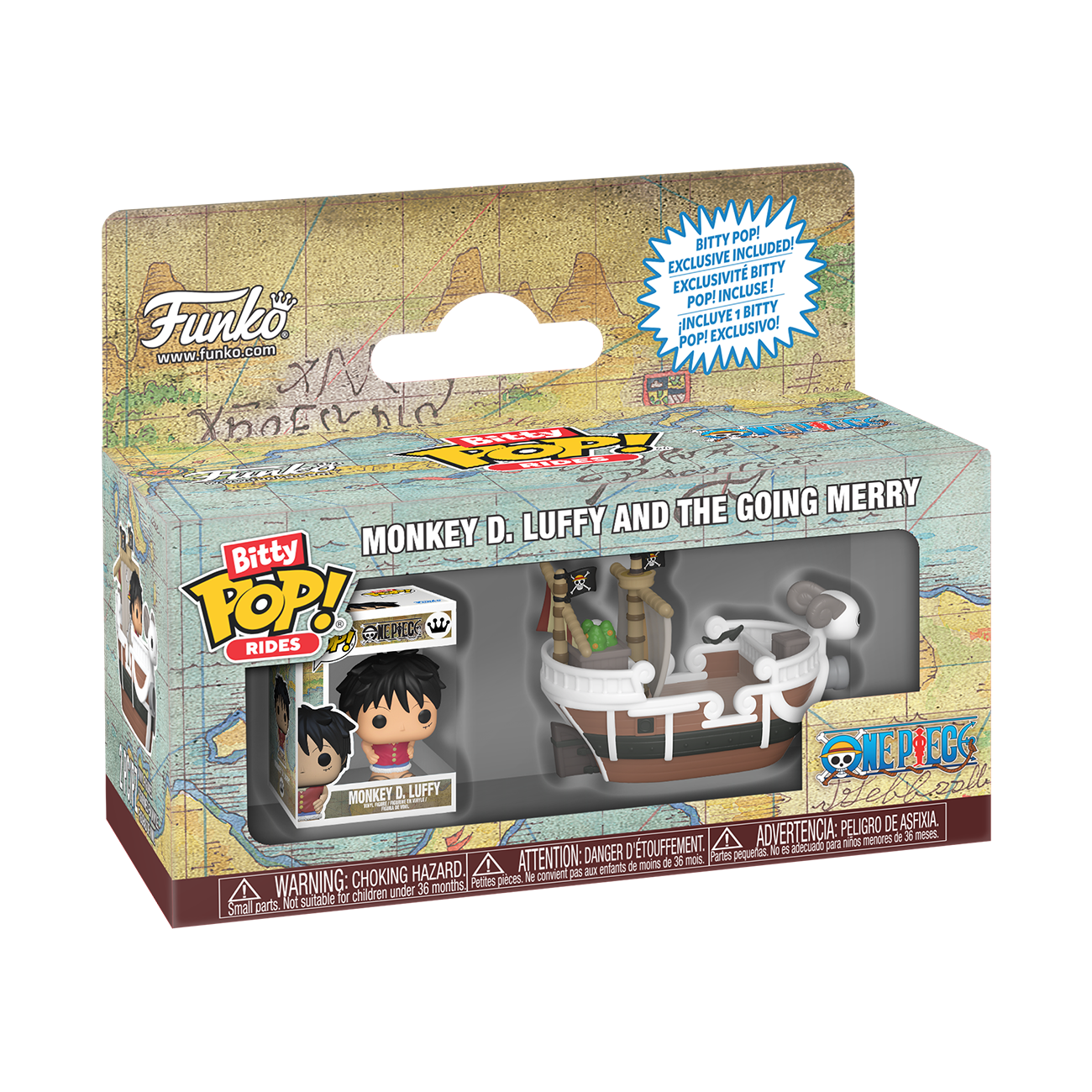 Funko Bitty Pop! Anime: One Piece - Monkey D. Luffy with Going Merry (RIDE)