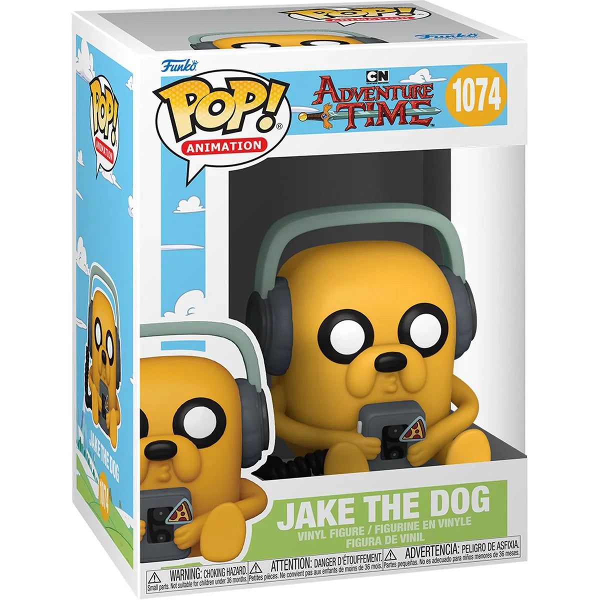 Funko Pop! Television: Adventure Time - Cartoon Network - Jake The Dog 1074 - Caja con Detalles