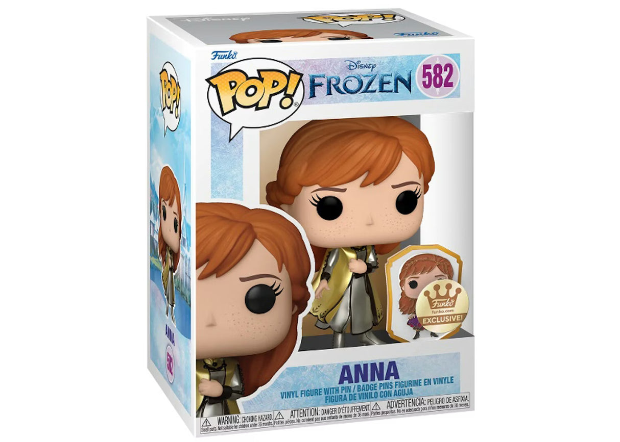 Funko Pop! Disney Princess: Frozen - Anna 582 (Funko Shop Exclusive) with Pin