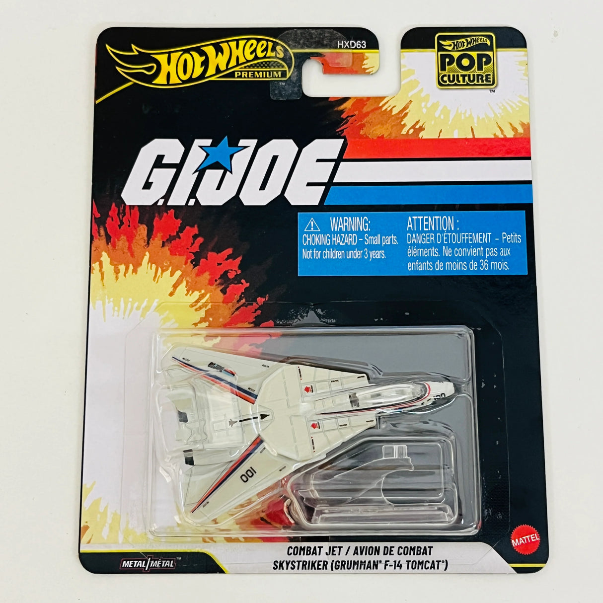Hot Wheels: Premium | POP Culture: G.I.Joe - Combat Jet / Avion de Combat Skystriker (Grumman F-14 Tomcat)