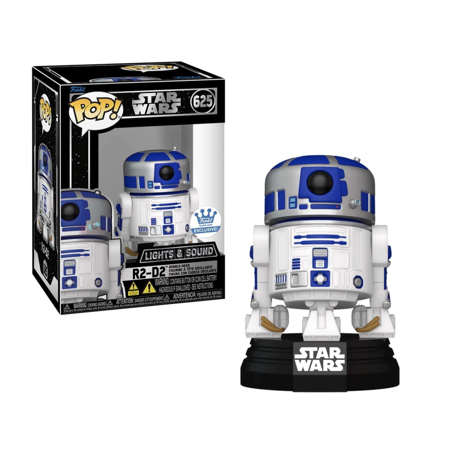 Funko Pop Star Wars R2-D2 625 – Lumière Et Sons, Vinyle 10,2 Cm, Exclusif, Collection Star Wars
