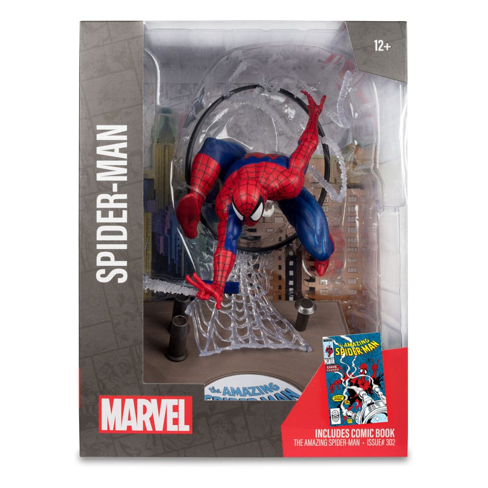 MacFarlane Toys: Marvel - Spider Man (Estatuilla) | Incluye Comic