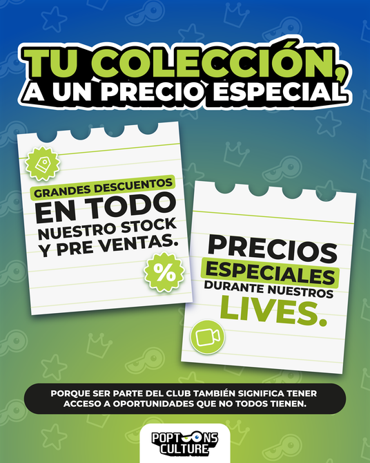 Tu colección a un precio especial: grandes descuentos en todo nuestro stock y preventas, y precios especiales durante nuestros lives.