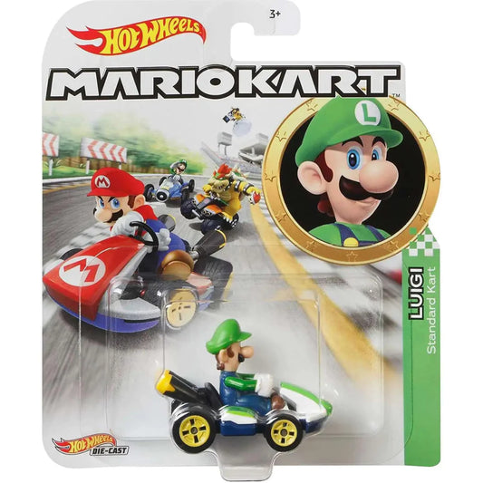 Hot Wheels: Die-Cast | Mario Kart - Luigi (Standard Kart)