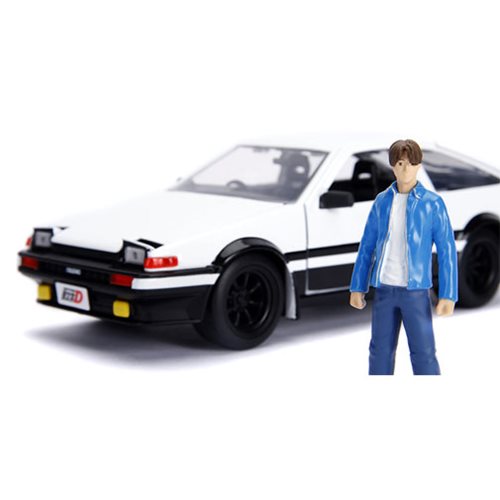 Jada: Hollywood Rides: Initial D - 1986 Toyota Trueno with Takumi - Escala 1:24 Die-Cast Metal