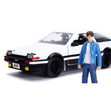 Jada: Hollywood Rides: Initial D - 1986 Toyota Trueno with Takumi - Escala 1:24 Die-Cast Metal