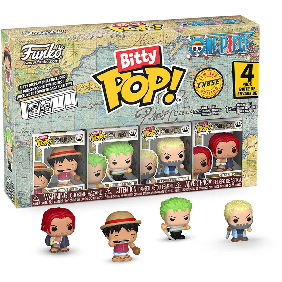 Funko Bitty Pop! Anime: One Piece - 4pack (Monkey D. Luffy)