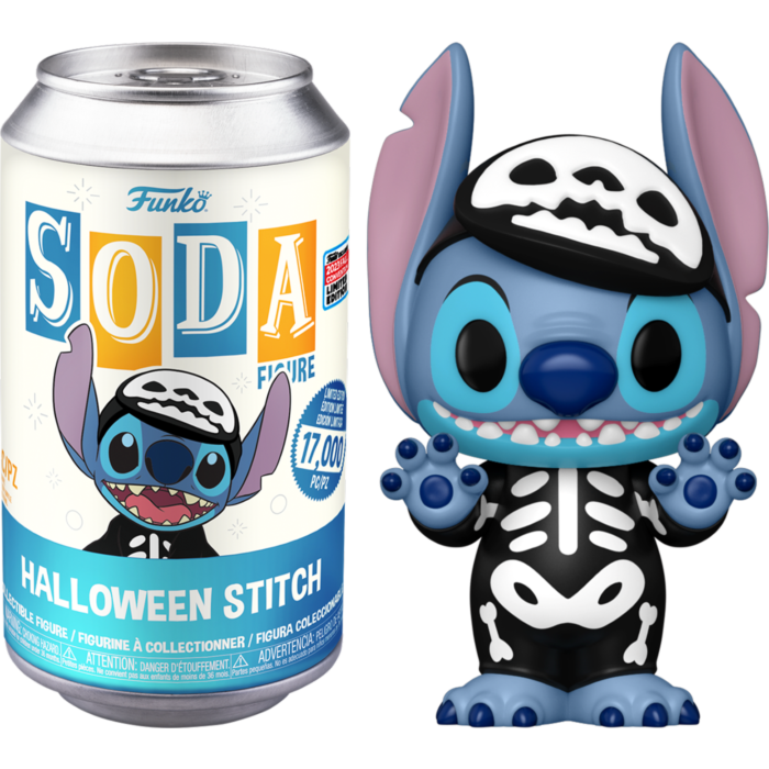 Funko Vinyl Soda! Disney: Lilo & Stitch - Skeleton Stitch - Fall Convention 2023