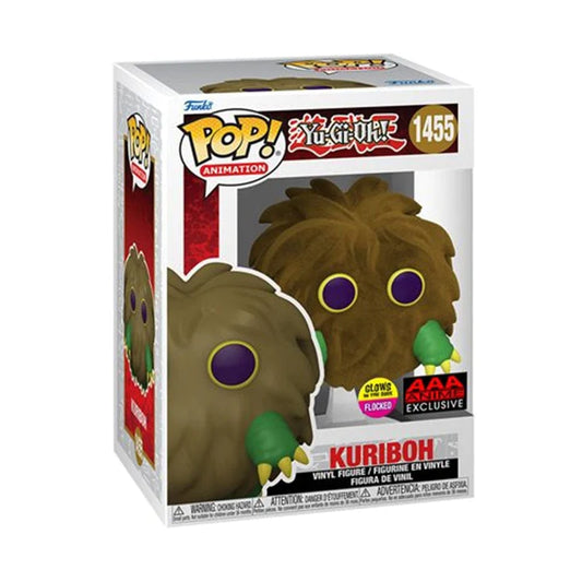 Funko Pop! Anime: Yu-Gi-Oh! - Kuriboh 1455 (Flocked) (Glow in the Dark) - AAA Anime Exclusive