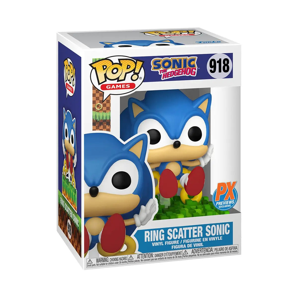 Funko Pop! Games: Sonic The Hedgedog - Ring Scatter Sonic 918 - PX ExcluSIve