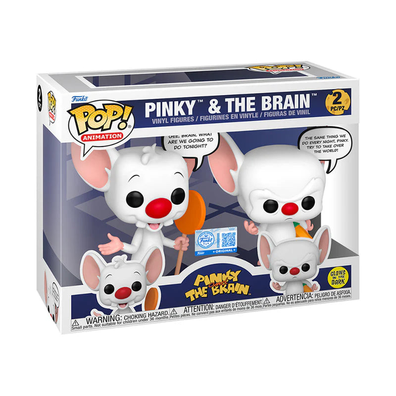 Funko Pop! Animation: Pinky & The Brain - Glows in the Dark (2 Pack)