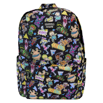 Loungefly: Nickelodeon - Retro Characters (Nylon Backpack) - Negro