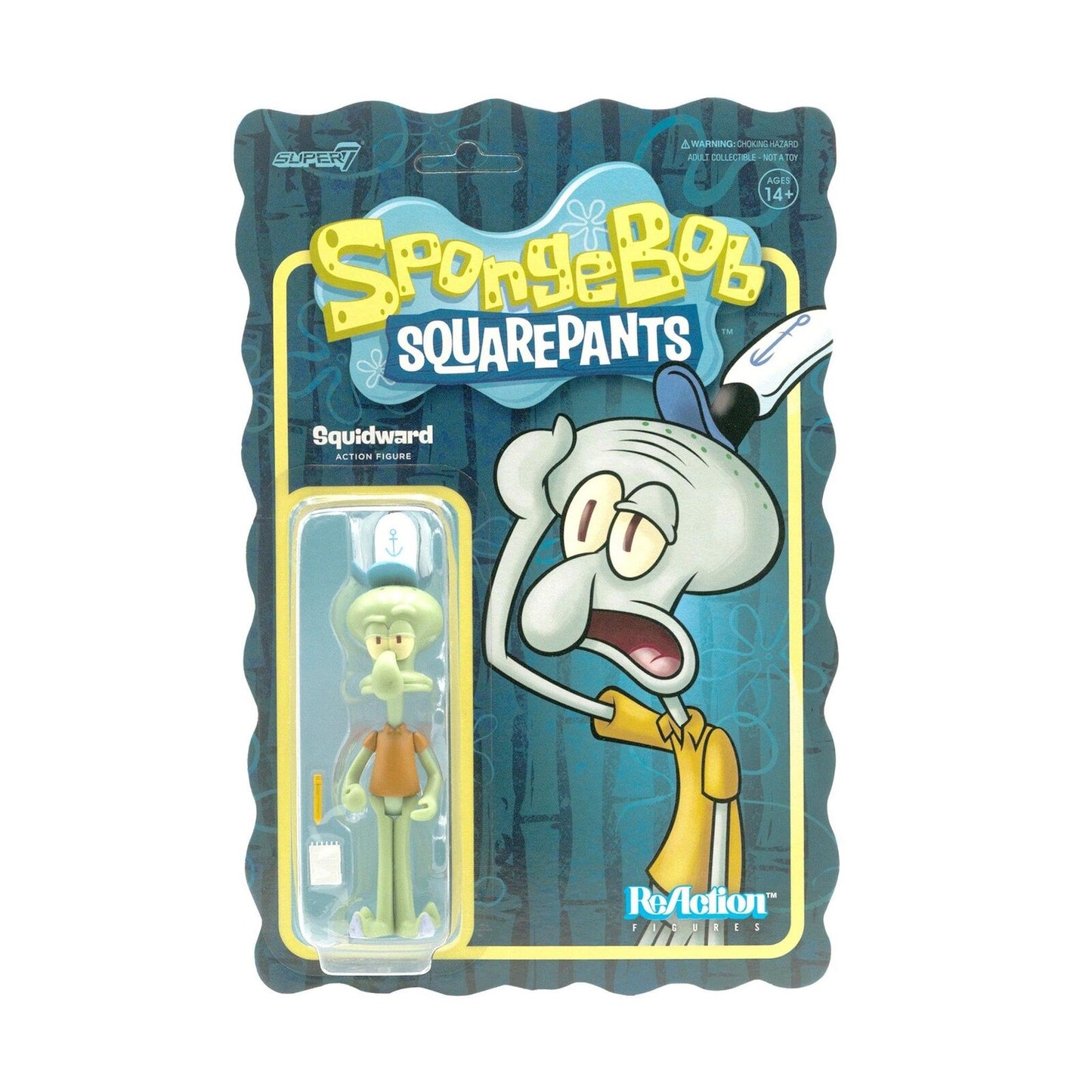 Super 7: Nickelodeon - Bob Esponja - SquidWard (Calamardo) 3 3/4-Inch ReAction Figure