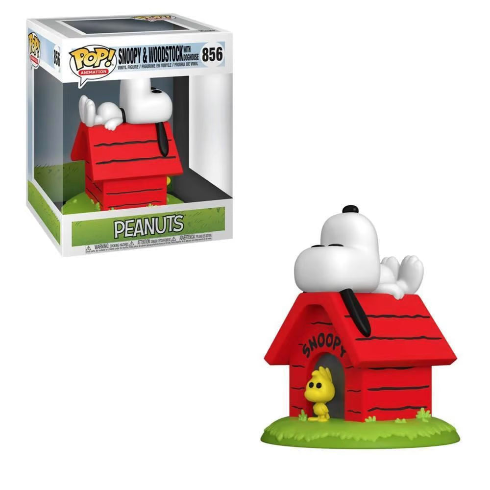 Funko Pop! Animados: Peanuts - Snoopy & Woodstock with Doghouse 856