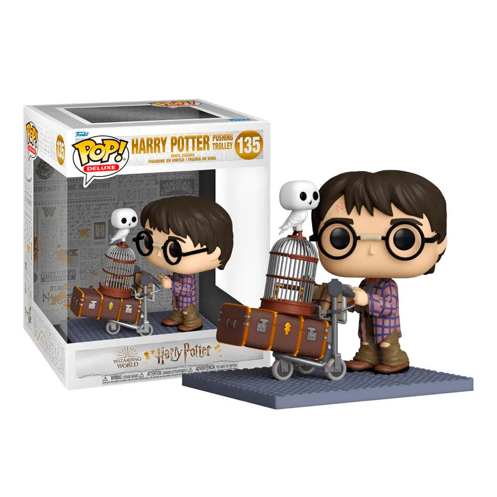 Funko Pop! Harry Potter: Deluxe - Harry Potter Pushing Trolley w/ Hedwig 135