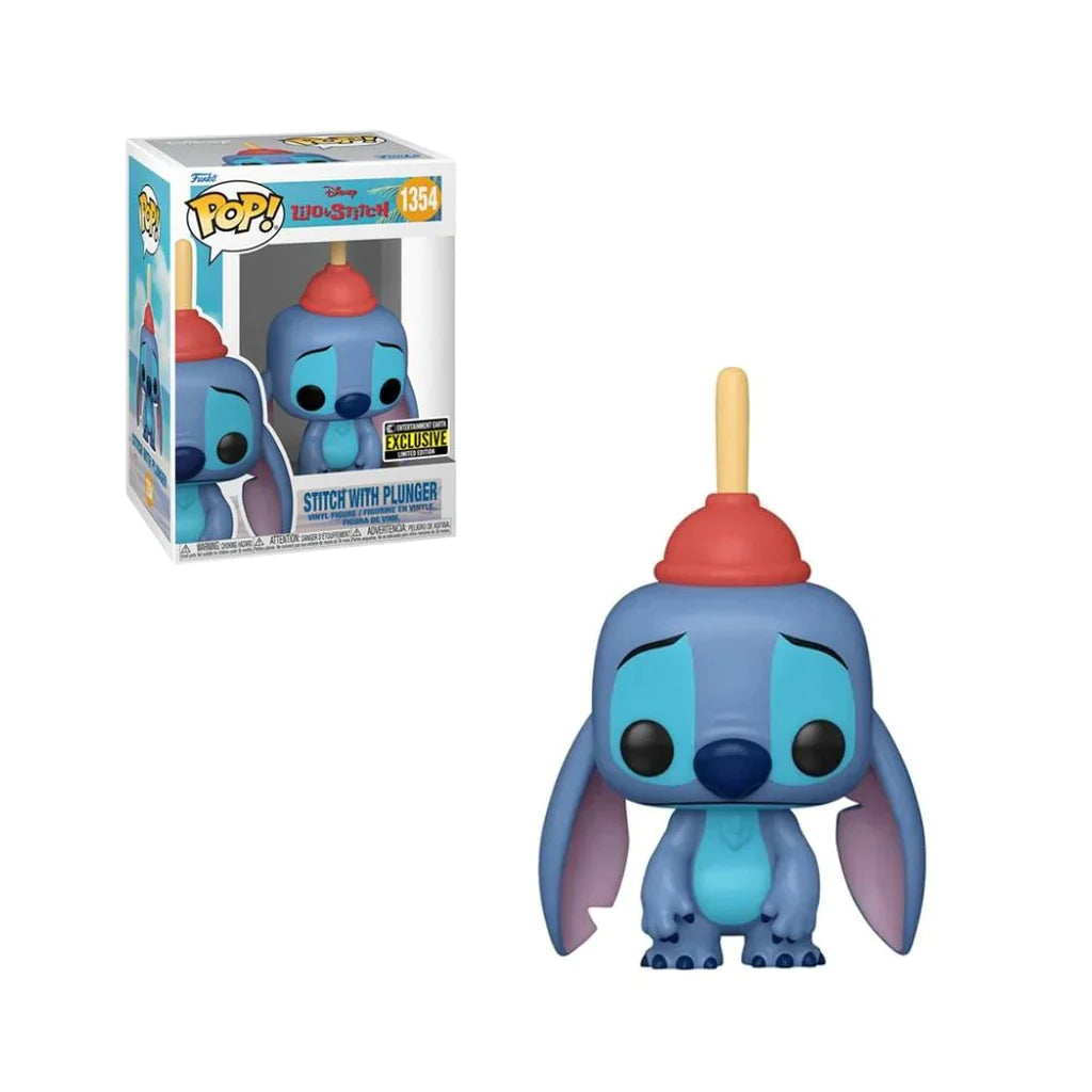 Funko Pop! Disney: Lilo & Stitch - Stitch with Plunger 1354 - Entertainment Earth Exclusive